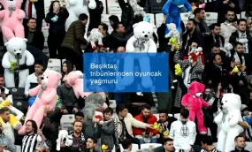 Beşiktaş tribünlerinden oyuncak yağmuru