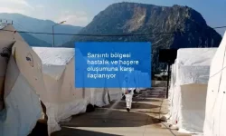 Sarsıntı bölgesi hastalık ve haşere oluşumuna karşı ilaçlanıyor