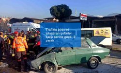 Trafikte birbirini sıkıştıran şoförler karşı şeride geçti: 3 yaralı